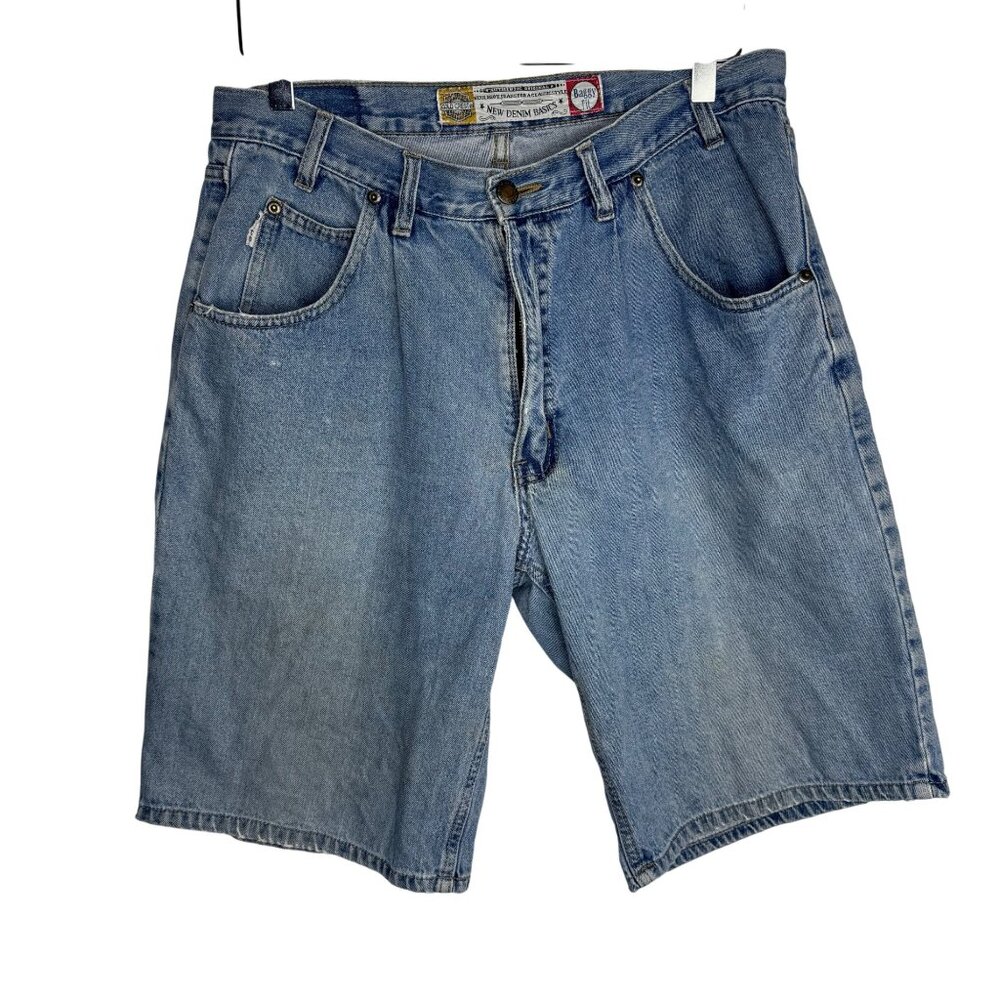 Vintage Bugle Boy Baggy Denim Shorts Men's Size 34W Y2K Grunge 90s Jorts‎
